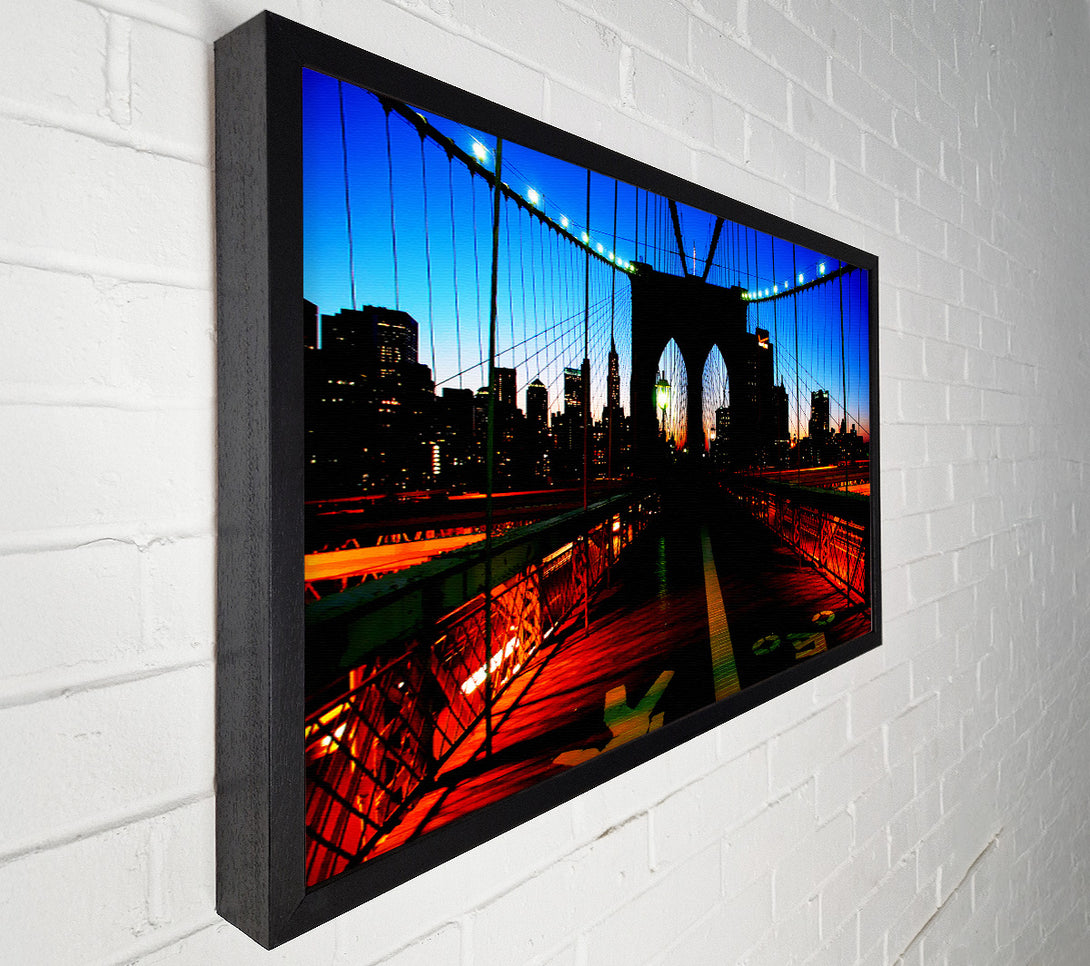  A Canvas Print of Brooklyn Bridge Red Cast Canvas Wall Art