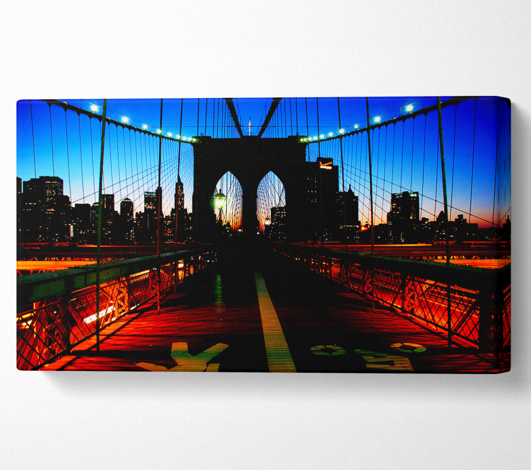  A Canvas Print of Brooklyn Bridge Red Cast Canvas Wall Art
