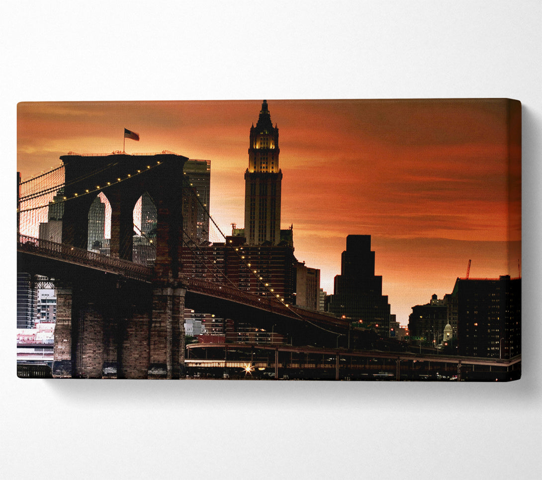  A Canvas Print of Brooklyn Bridge Stunning Skys Canvas Print