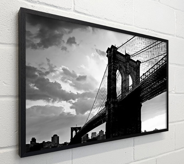 Brooklyn Bridge Sunset B n W