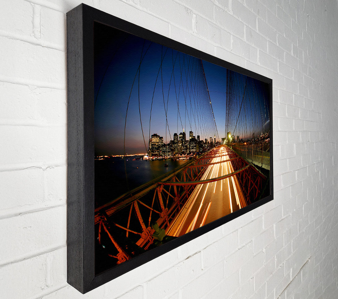  A Canvas Print of Brooklyn Bridge To New York City Canvas Print