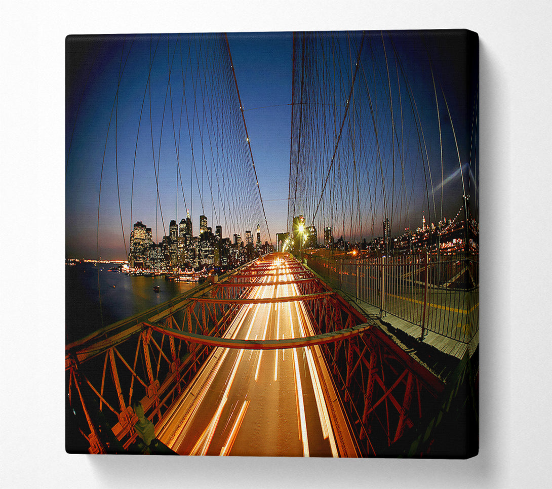  A Canvas Print of Brooklyn Bridge To New York City Canvas Print