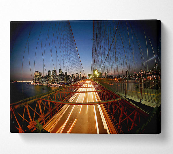  A Canvas Print of Brooklyn Bridge To New York City Canvas Print
