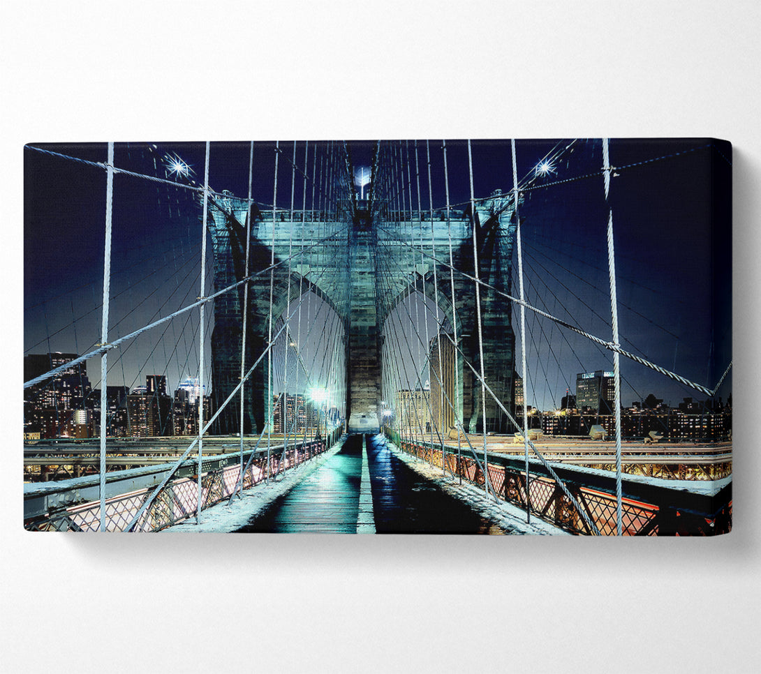  A Canvas Print of Brooklyn Bridge Walkway Canvas Wall Art