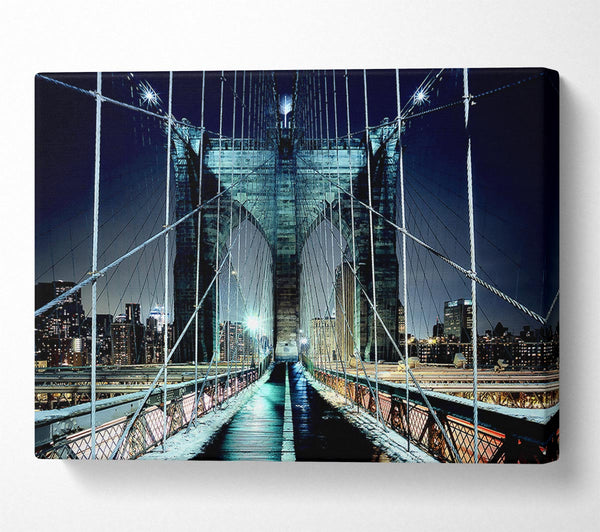  A Canvas Print of Brooklyn Bridge Walkway Canvas Wall Art