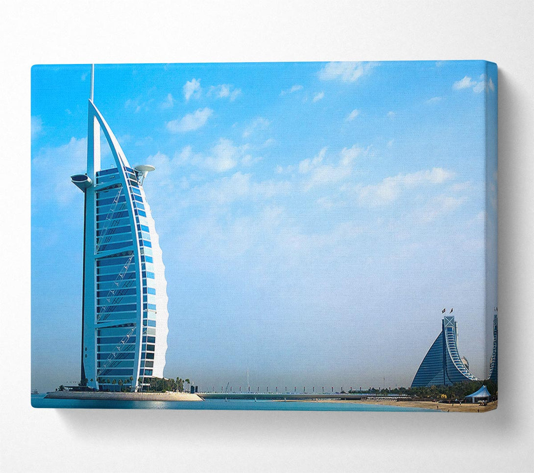  A Canvas Print of Burj Al Arab Dubai In The Morning Sky Canvas Art