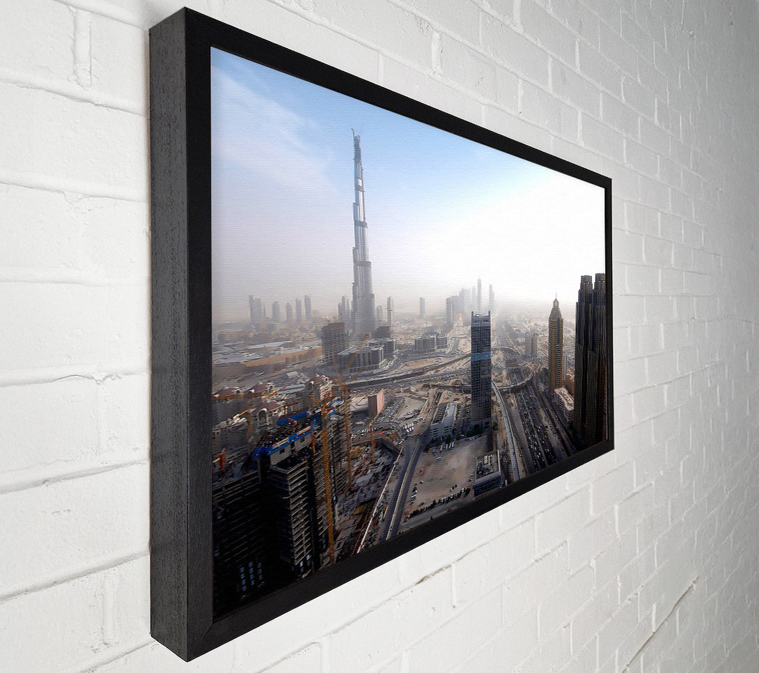  A Canvas Print of Burj Dubai Being Built Canvas Wall Art