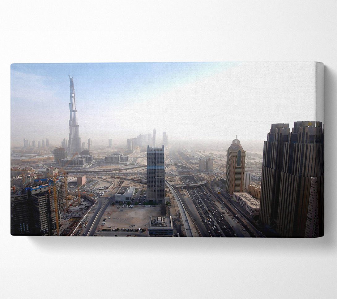  A Canvas Print of Burj Dubai Being Built Canvas Wall Art