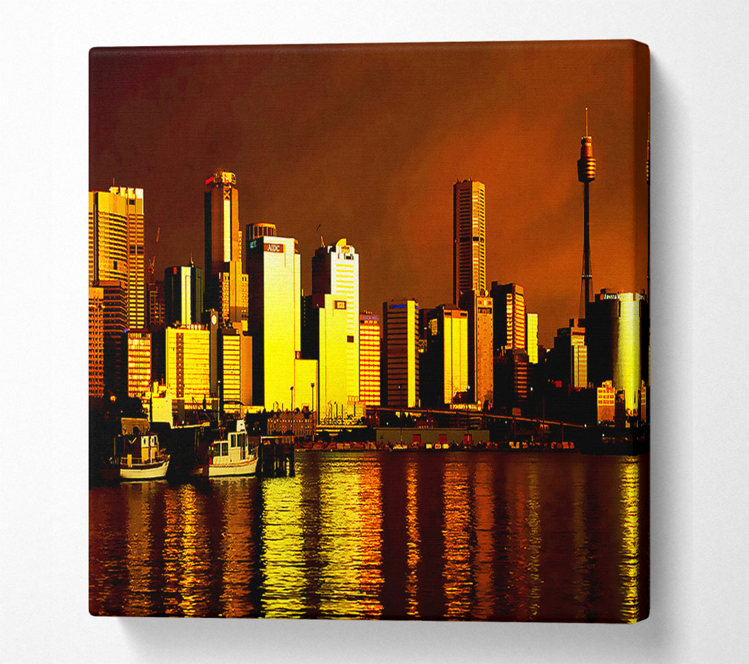  A Canvas Print of Chicago Brown Canvas Print
