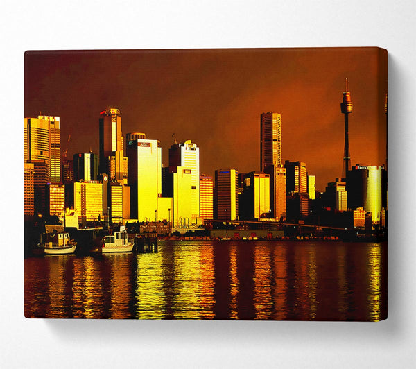  A Canvas Print of Chicago Brown Canvas Print