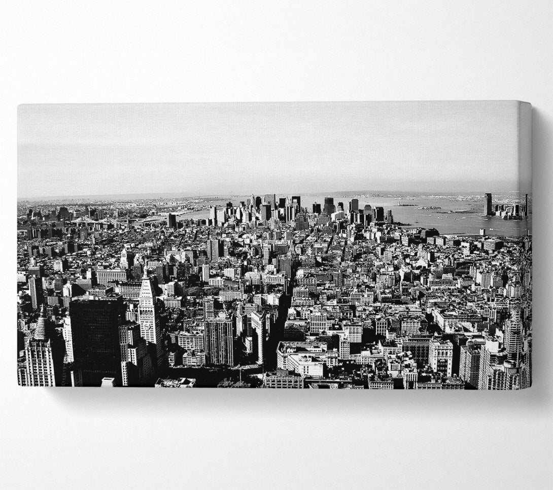  A Canvas Print of Chicago Distance B n W Canvas Print