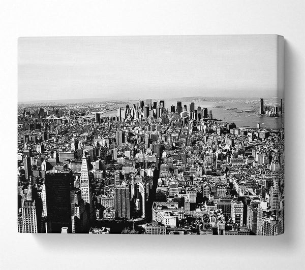  A Canvas Print of Chicago Distance B n W Canvas Print