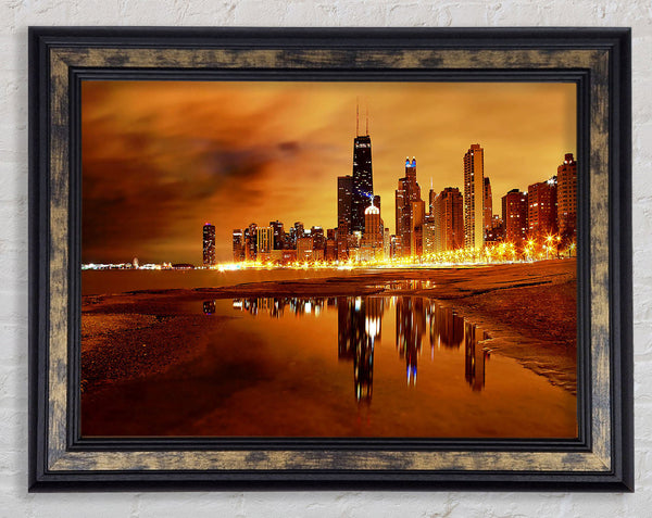 Chicago Late Evening Framed Print