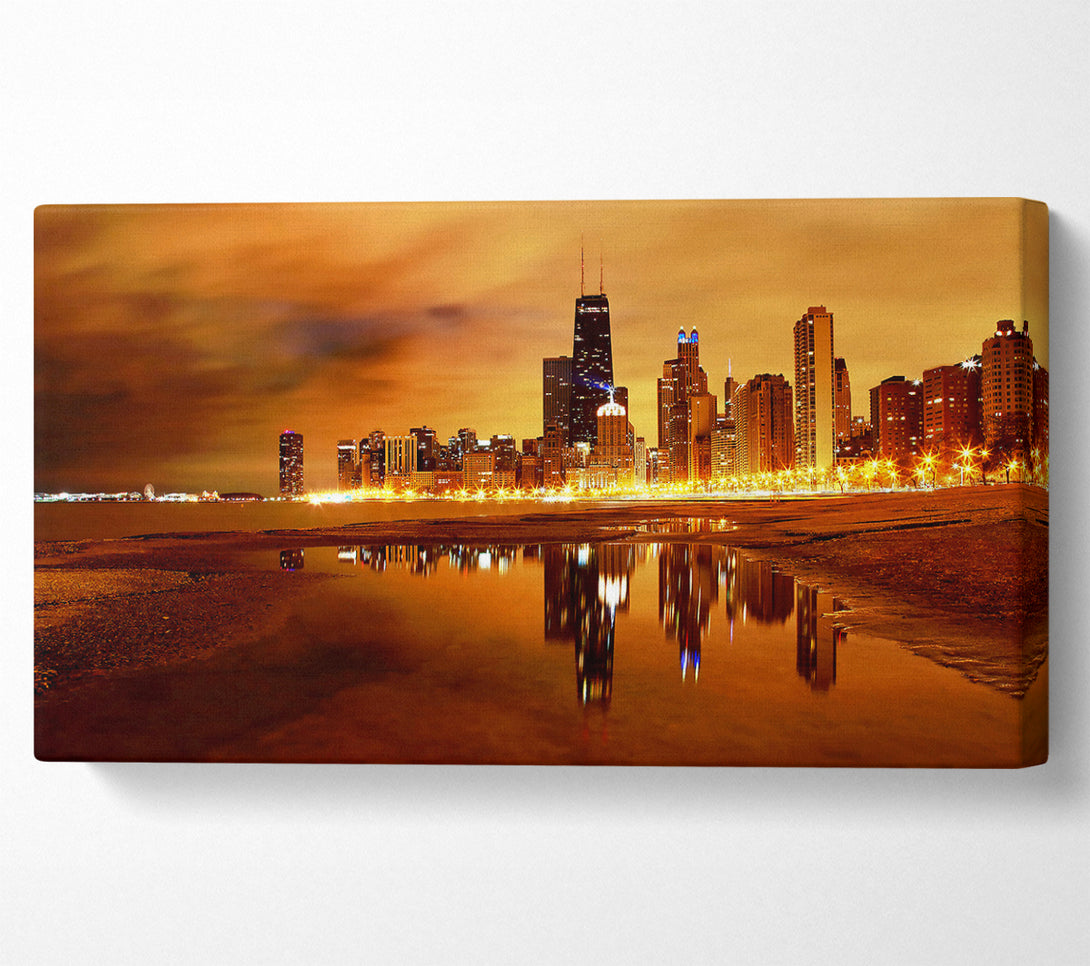  A Canvas Print of Chicago Late Evening Canvas Print