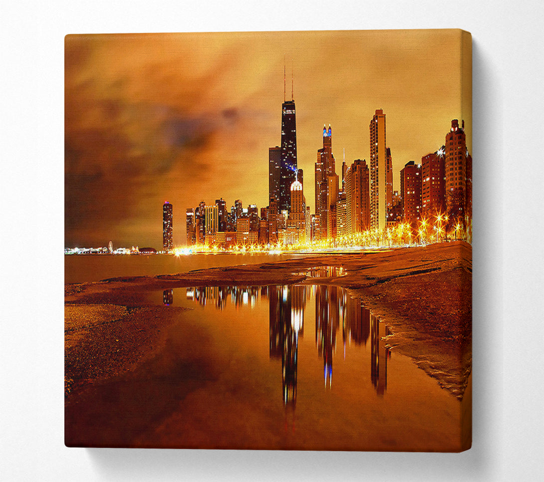  A Canvas Print of Chicago Late Evening Canvas Print