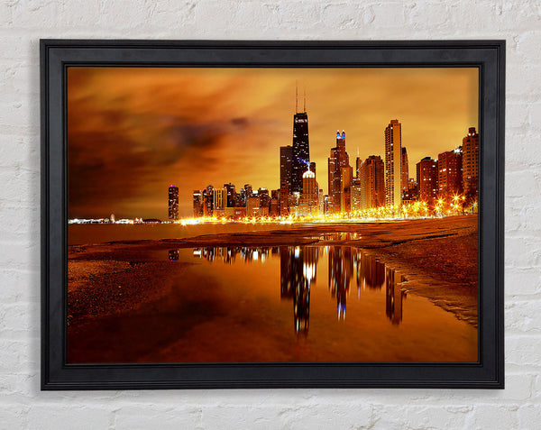 Chicago Late Evening Framed Print
