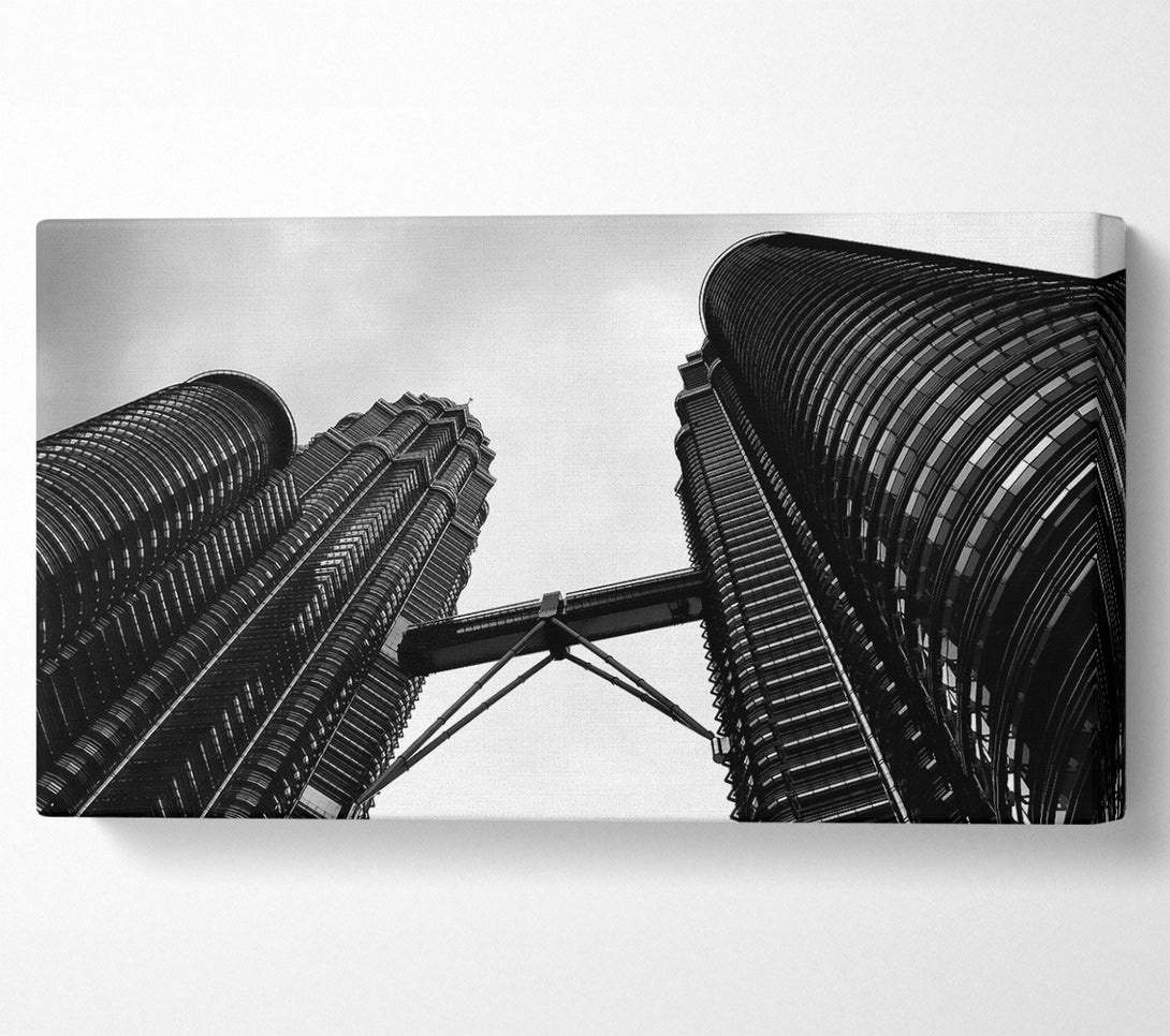  A Canvas Print of Petronas Towers Kuala Lumpur B n W Canvas Wall Art