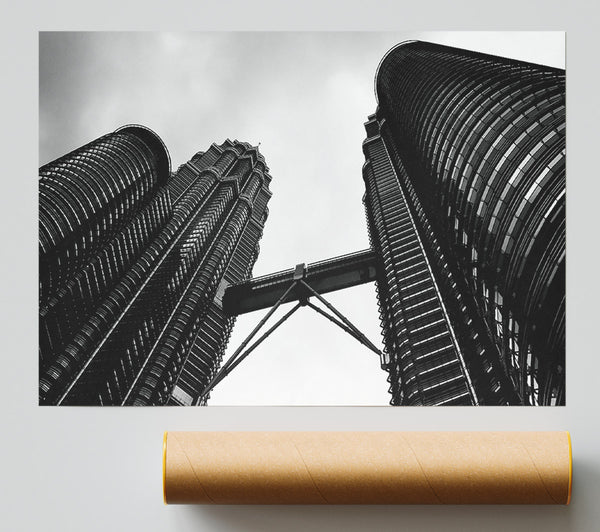 Petronas Towers Kuala Lumpur B N W Giclee Print