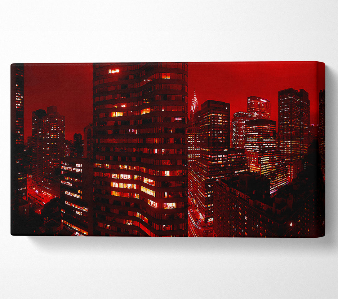  A Canvas Print of Chrysler Building Red Canvas Art