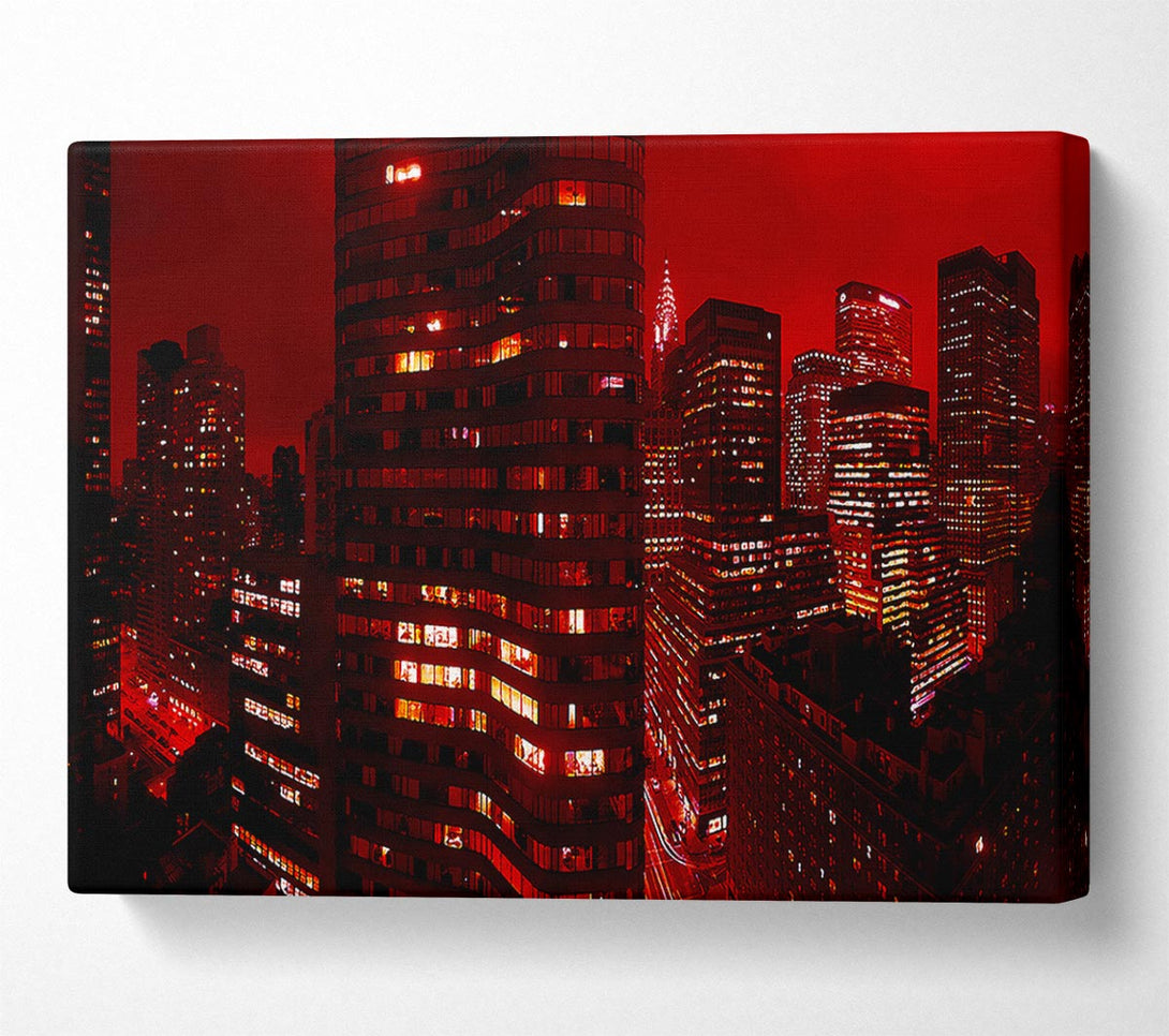  A Canvas Print of Chrysler Building Red Canvas Art