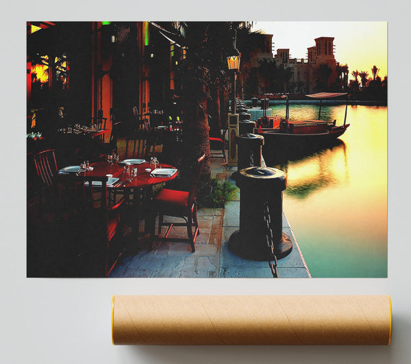 Waterway Cafes Print