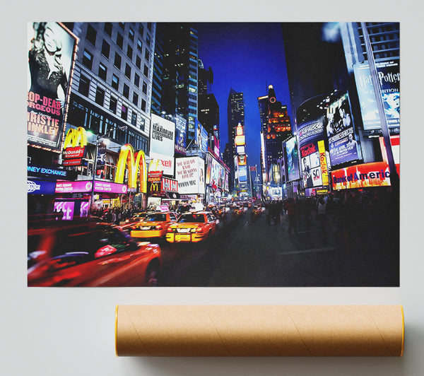 New York Night At The Theatre Giclee Print