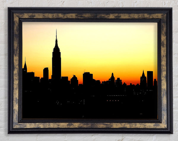 Empire State Building NYC At Sunset Framed Print