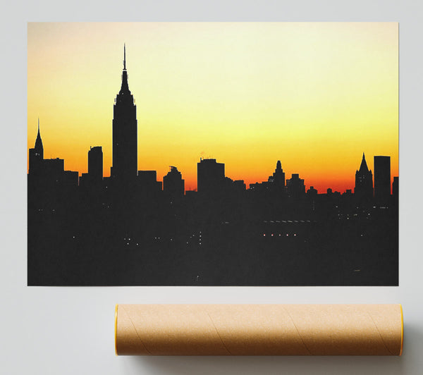 Empire State Building Nyc At Sunset Print