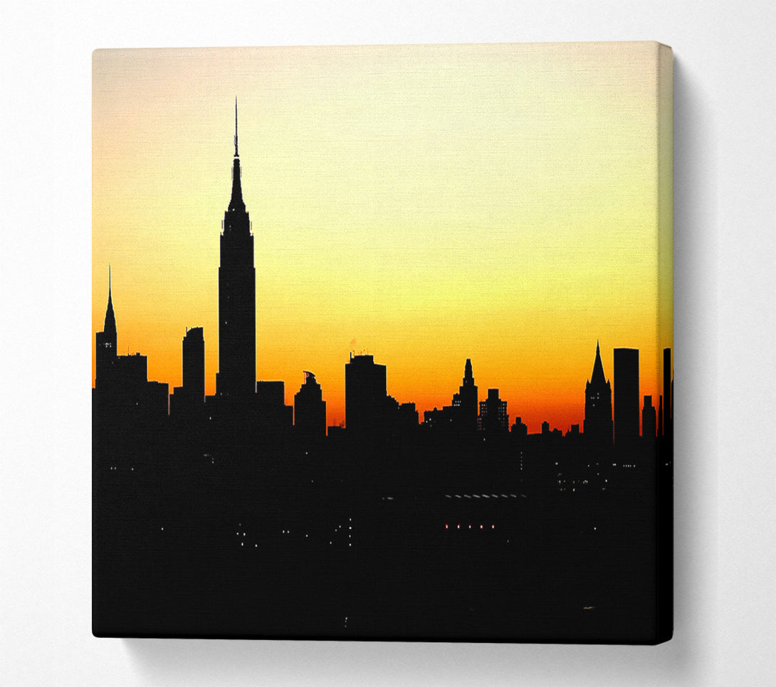  A Canvas Print of Empire State Building NYC At Sunset Canvas Print