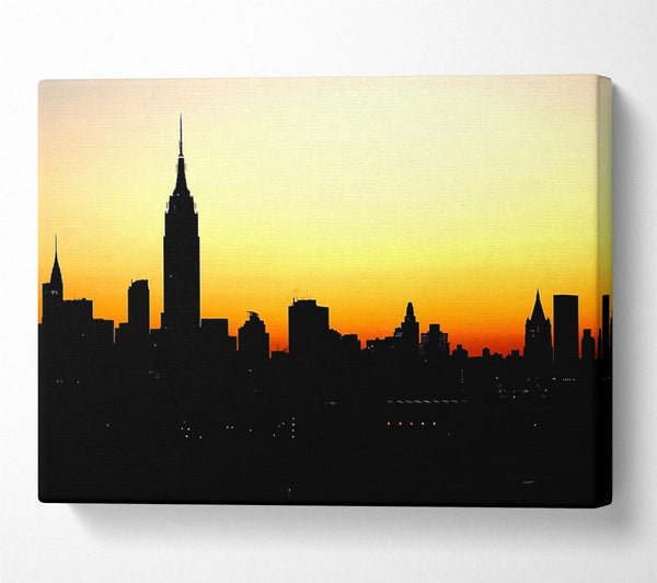  A Canvas Print of Empire State Building NYC At Sunset Canvas Print