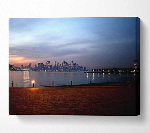  A Canvas Print of City Across The Water Canvas Wall Art