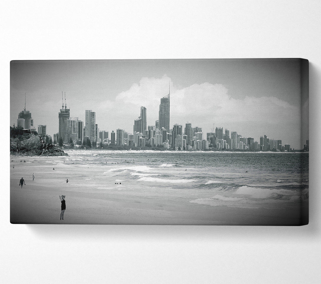  A Canvas Print of City Beach Canvas Print