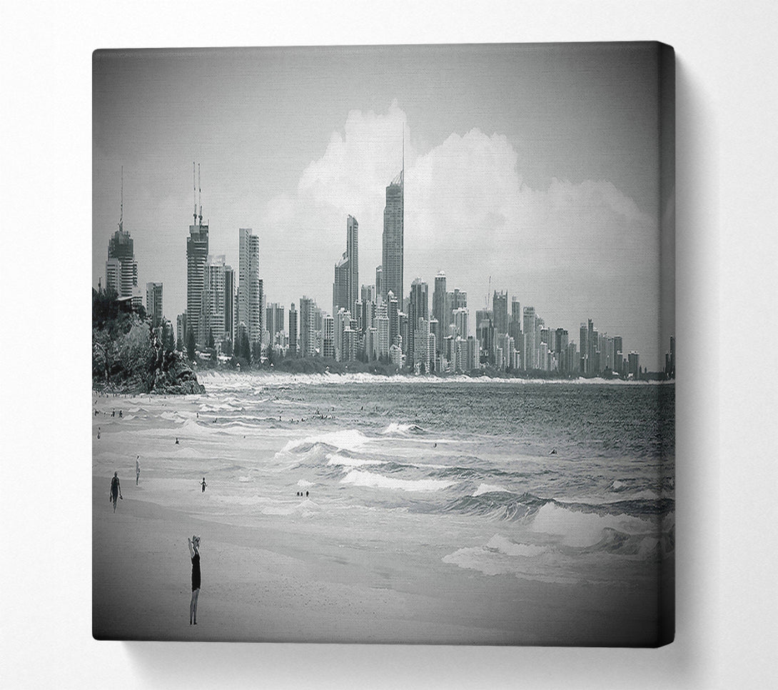  A Canvas Print of City Beach Canvas Print