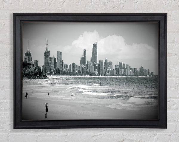 City Beach Framed Print