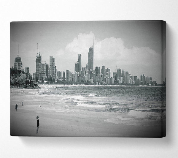  A Canvas Print of City Beach Canvas Print