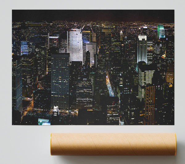 City Building Block Nights Print