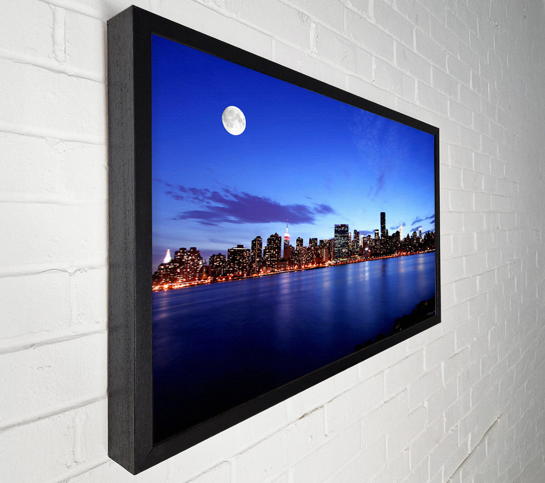  A Canvas Print of City By Moonlight Canvas Art