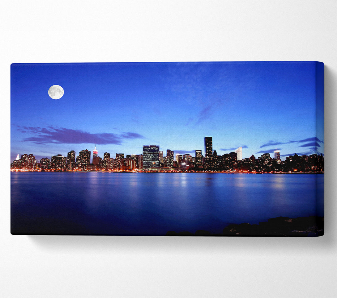  A Canvas Print of City By Moonlight Canvas Art