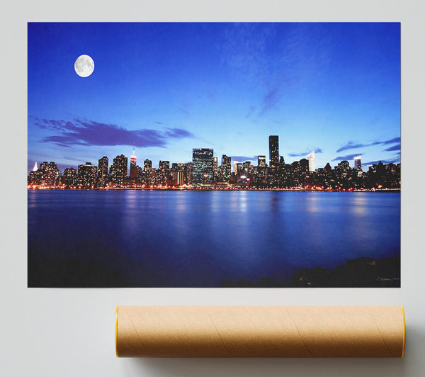 City By Moonlight Poster