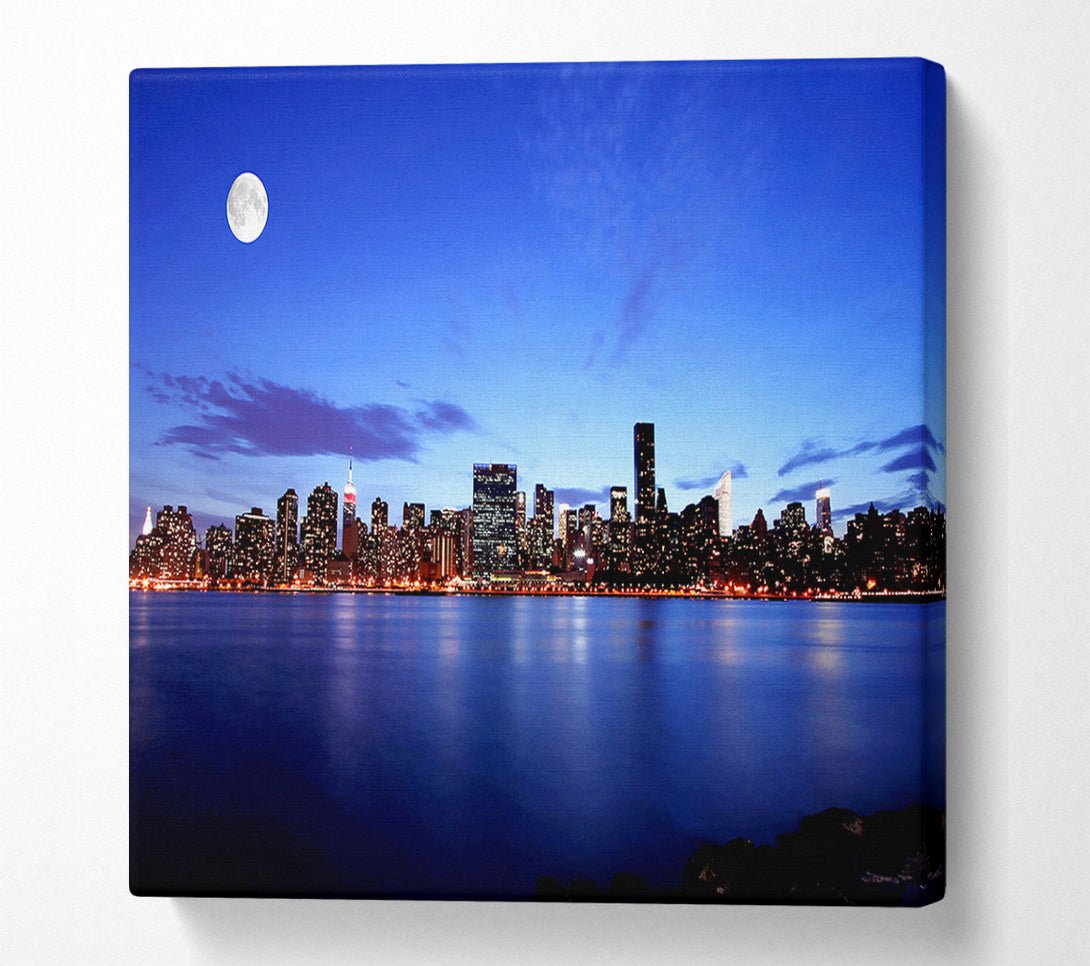  A Canvas Print of City By Moonlight Canvas Art