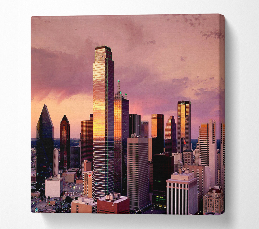  A Canvas Print of City By Sunrise Canvas Art