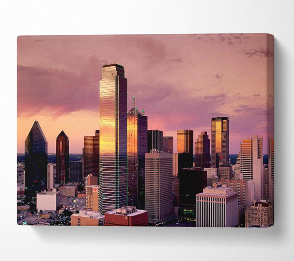  A Canvas Print of City By Sunrise Canvas Art