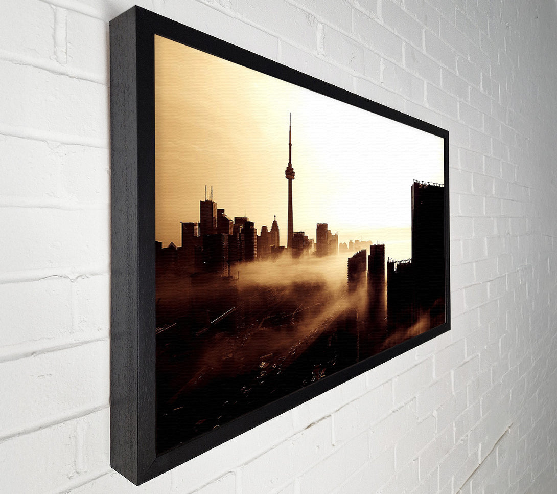  A Canvas Print of City Fog Canvas Wall Art