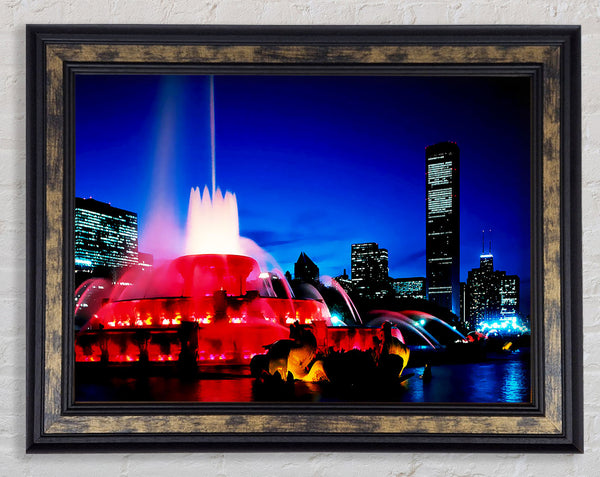 City Fountain Of Youth Framed Print