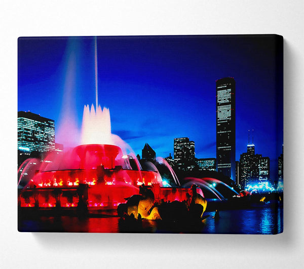  A Canvas Print of City Fountain Of Youth Canvas Print