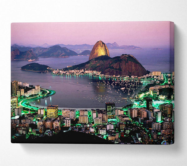  A Canvas Print of City Harbour Rush Hour Canvas Wall Art