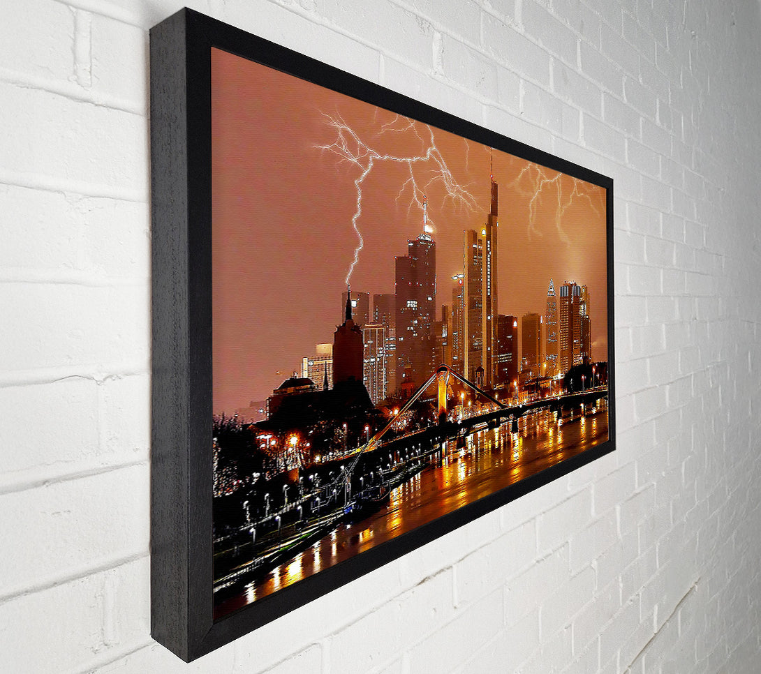  A Canvas Print of City Lightning Bolts Canvas Art