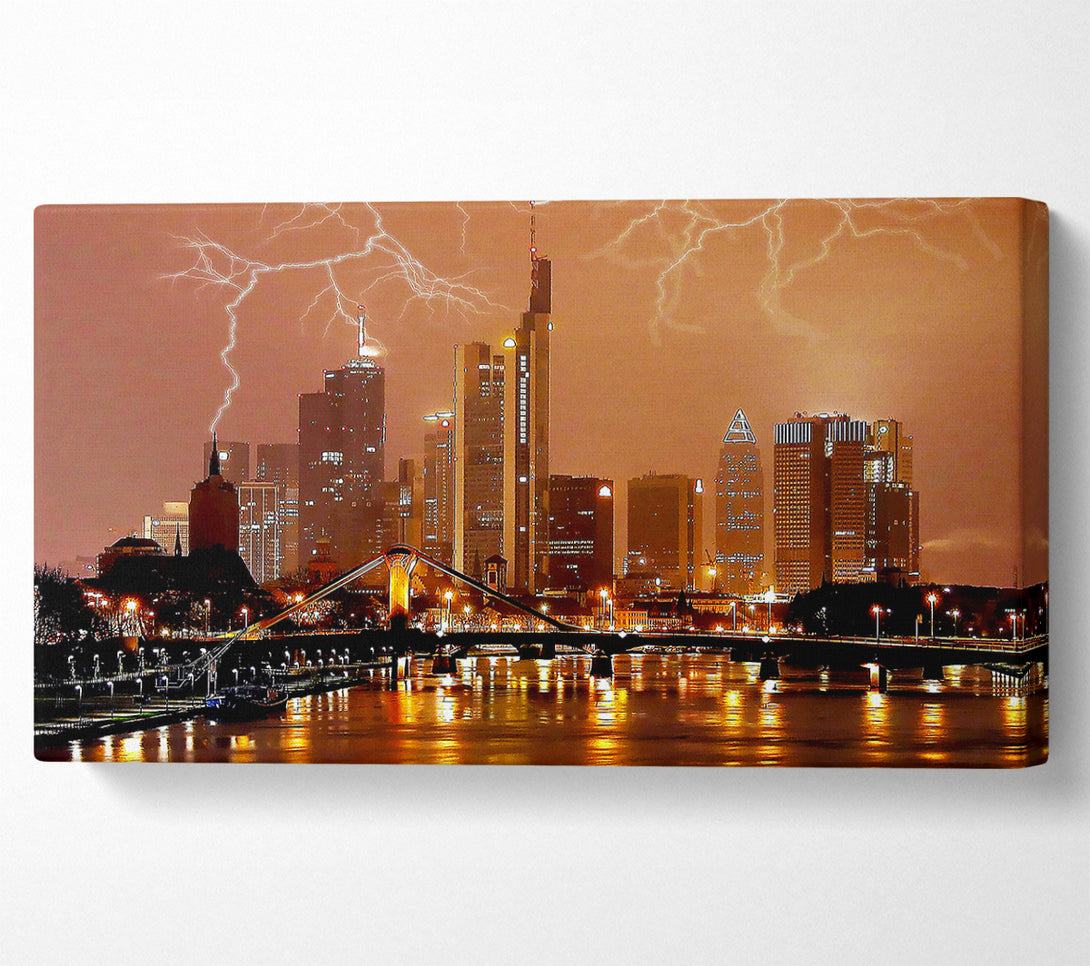  A Canvas Print of City Lightning Bolts Canvas Art