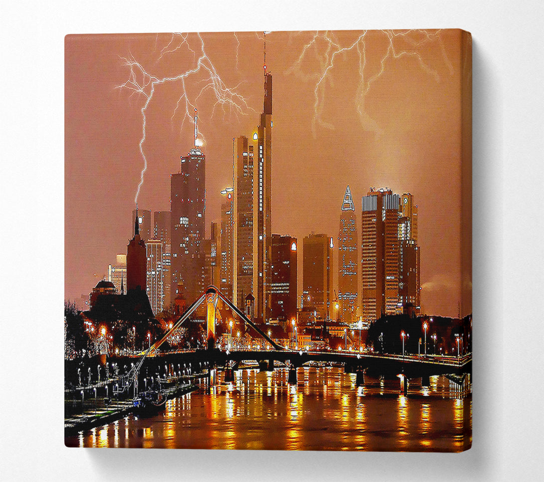  A Canvas Print of City Lightning Bolts Canvas Art