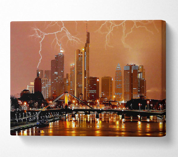  A Canvas Print of City Lightning Bolts Canvas Art